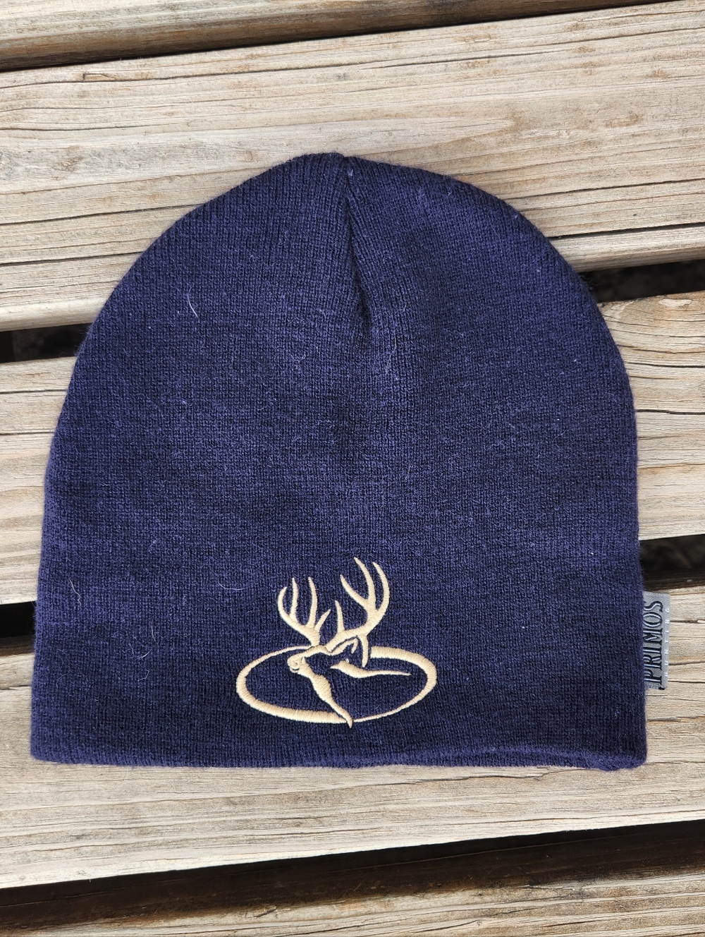 Primos Navy Blue Winter Hat Embroidered Beanie Deer Hunting Winter Warm